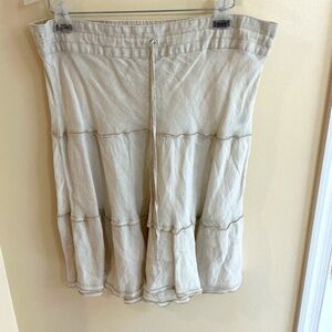 Caslon Linen Skirt, , Tan, Size Medium
